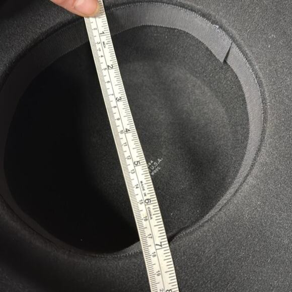 Vintage Made in the‎ U.S.A. Bollman Company 100% Wool Black Floral Pork Pie Hat - Picture 7 of 7